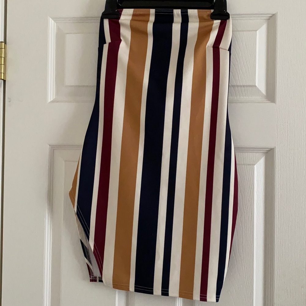 Striped mini tube dress
